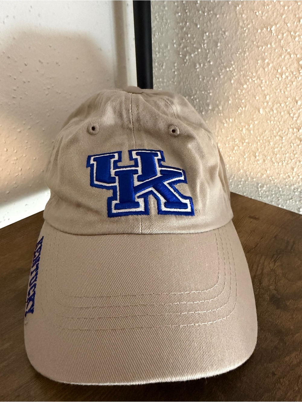 Russell Athletic Beige Baseball Cap with Blue UK Logo